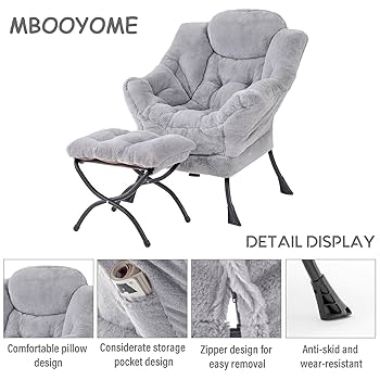 J-shym Amazon.com: MBOOYOME Lazy Chair with Folding Ottoman, Modern